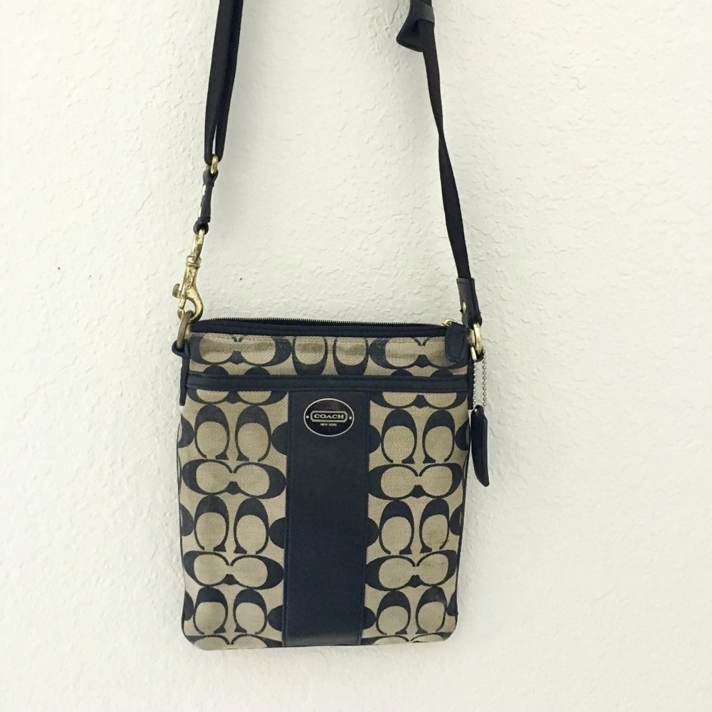 Coach Black & Tan Crossbody Bag